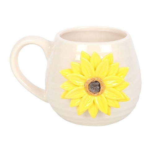 Sunflower mug rounded - sunflower,