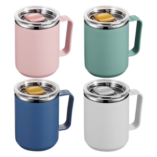 Coffee mug with lid stainless - with,