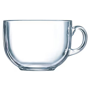 Large 450ml glass mug clear - mug,,