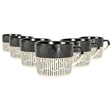 6x Black 450ml Dipped Dash