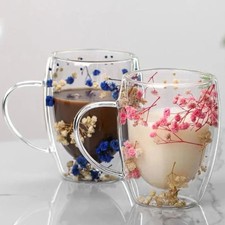 Double Walled Glass Cup Dried