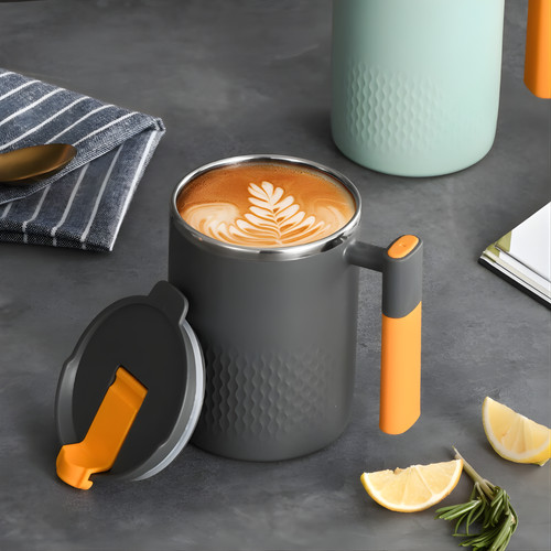 Stainless steel thermos mug - steel,