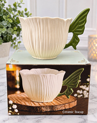 Large fairy wing ceramic mug - large,