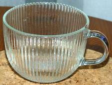 Glass Ribbed Mug Tea Coffee
